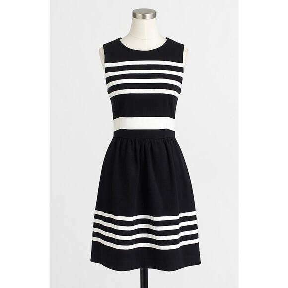 J. Crew Black and White Striped Daybreak Dress Size XS - Picture 1 of 13